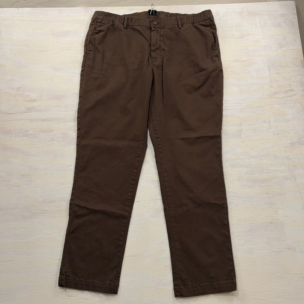 Bearbottom Pants Chino Stretch XXL 30 Elastic Waist Brown Mens